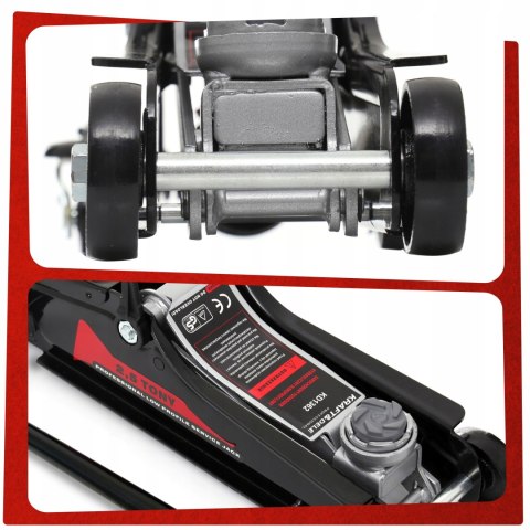 PODNOŚNIK SAMOCHODOWY Niskoprofilowy ŻABA LEWAREK GUMA 2.5T ZAKRES 90-340MM