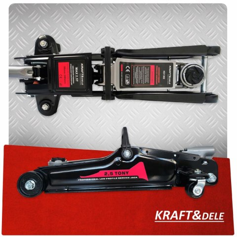 PODNOŚNIK SAMOCHODOWY Niskoprofilowy ŻABA LEWAREK GUMA 2.5T ZAKRES 90-340MM