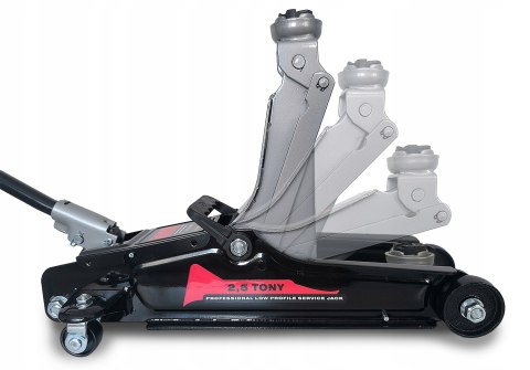 PODNOŚNIK SAMOCHODOWY Niskoprofilowy ŻABA LEWAREK GUMA 2.5T ZAKRES 90-340MM