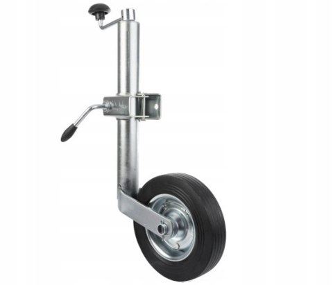 PODNOSZONE KOŁO KÓŁKO PODPOROWE Z OBEJMĄ 150KG LAWETY PRZYCZEPY KRAFT&DELE