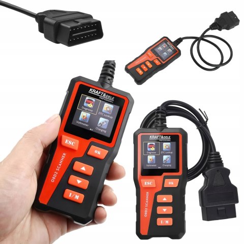 Tester Diagnostyczny Samochodowy LCD OBD II/EOBD Kraft&Dele