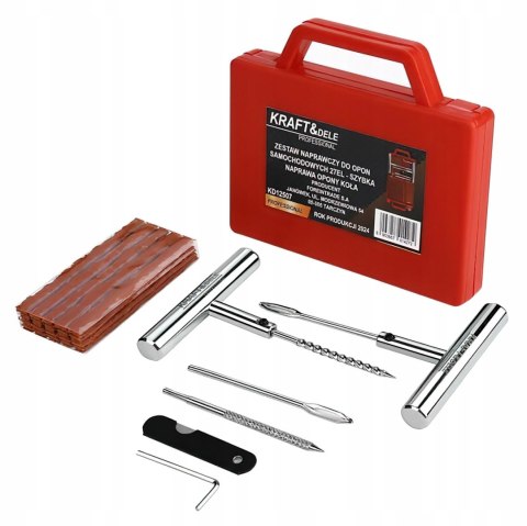 Uniwersalny Zestaw Wulkanizacyjny Naprawczy do Opon 27 Elementów Kraft&Dele