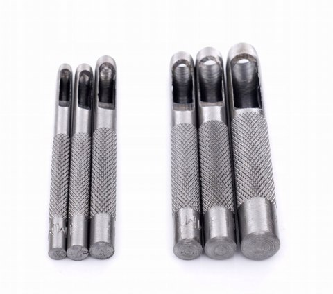Wycinaki Wybijaki Dziurkacz Otworów Skóry 3-8 mm Zestaw 6 Sztuk Kraft&Dele
