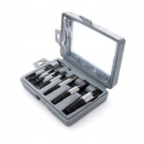 Wykrętaki Zestaw do Zerwanych Uszkodzonych Śrub 8 Elementów Kraft&Dele