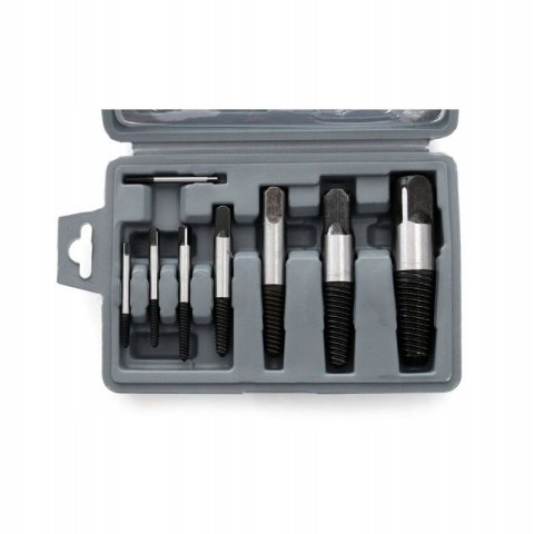 Wykrętaki Zestaw do Zerwanych Uszkodzonych Śrub 8 Elementów Kraft&Dele