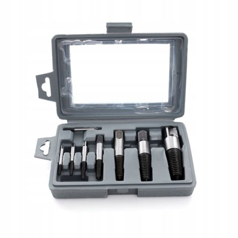 Wykrętaki Zestaw do Zerwanych Uszkodzonych Śrub 8 Elementów Kraft&Dele