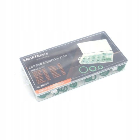 ZESTAW ORINGÓW USZCZELEK OLEJOODPORNYCH 270 ELEMENTÓW KD10506