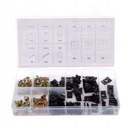 ZESTAW WKRĘTÓW PODKŁADEK DO KAROSERII ZDERZAKA 170 SZT KRAFT&DELE