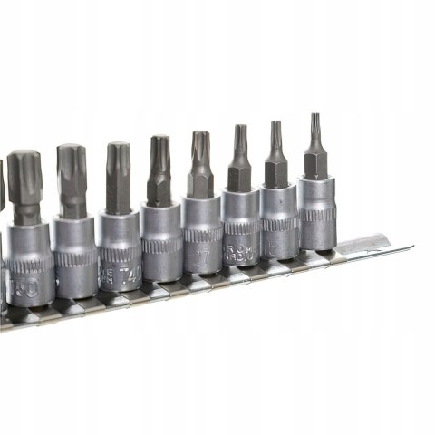 Zestaw Nasadek 1/4" 25 mm TORX Bitonasadki Bit 9 Elementów Sztuk Kraft&Dele