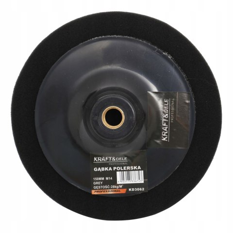 GĄBKA POLERSKA KARBOWANA 150MM GWINT M14 CZARNA