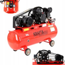 KOMPRESOR 100L 2 TŁOKI NAPĘD PASEK SPREŻARKA 400V