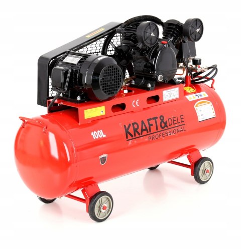 KOMPRESOR 100L 2 TŁOKI NAPĘD PASEK SPREŻARKA 400V