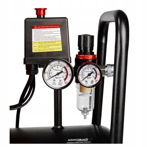 Kompresor Bezolejowy Kraft&Dele 8 Bar 24L 1390W 2800 obr/min.