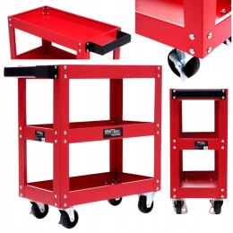 MOCNY WÓZEK WARSZTATOWY NARZĘDZIOWY KÓŁKA Z ZABEZPIECZENIEM KRAFT&DELE