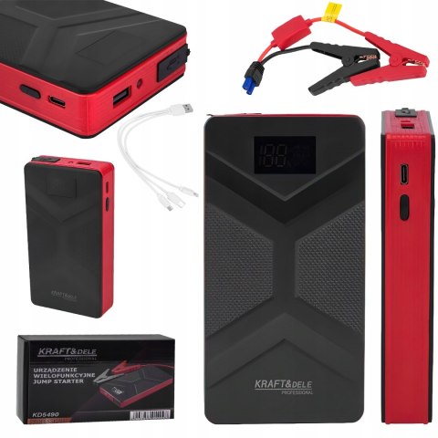 Mocny Akumulator Power Bank Jump STARTER 800A 10000mAh Kraft&Dele
