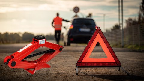 Podnośnik Samochodowy Trapezowy Lewarek Guma1,5 T 1500 kg Kraft&Dele