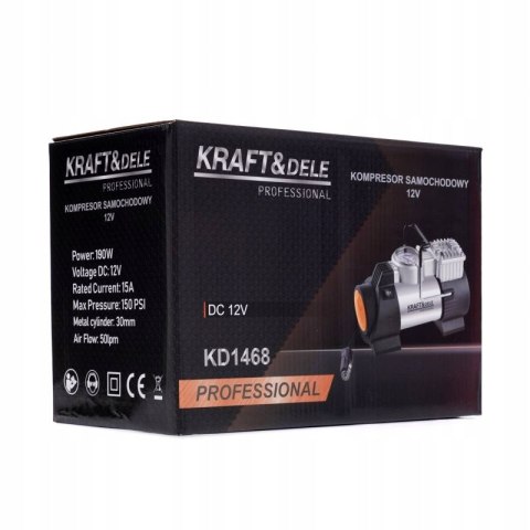 Przenośny Kompresor Samochodowych 12V 190V 40L/Min Kraft&Dele