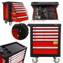 Szafa Skrzynka Narzędziowa Kółka Zamek 6 szuflad 263 Elementy Kraft&Dele