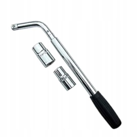 Teleskopowy Klucz do Kół + Nasadki 17x19 21x23 Mocny Kraft&Dele