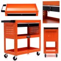 WÓZEK WARSZTATOWY NARZĘDZIOWY KÓŁKA 3 PÓŁKI SZUFLADA NA KLUCZ KRAFT&DELE
