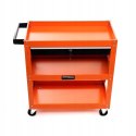 WÓZEK WARSZTATOWY NARZĘDZIOWY KÓŁKA 3 PÓŁKI SZUFLADA NA KLUCZ KRAFT&DELE