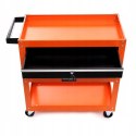 WÓZEK WARSZTATOWY NARZĘDZIOWY KÓŁKA 3 PÓŁKI SZUFLADA NA KLUCZ KRAFT&DELE