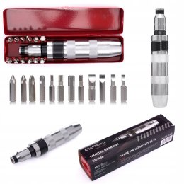 Wkrętak/wykrętak udarowy do podbijania Kraft&Dele KD1448 Zestaw Bitsy 12szt