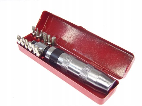 Wkrętak/wykrętak udarowy do podbijania Kraft&Dele KD1448 Zestaw Bitsy 12szt