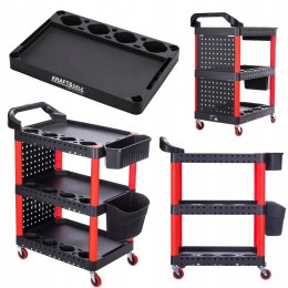 Wózek Warsztatowy Serwisowy na Narzędzia Mocny Szafka 3 Półki KRAFT&DELE