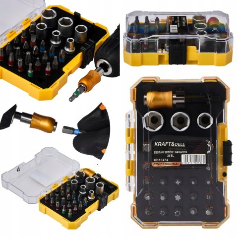 ZESTAW BITÓW NASADEK KOŃCÓWEK 28 ELEMENTÓW WALIZKA