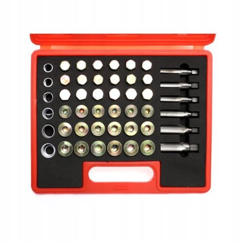 ZESTAW DO NAPRAWY GWINTÓW GWINTU MISY KORKÓW OLEJOWYCH WALIZKA 114 EL