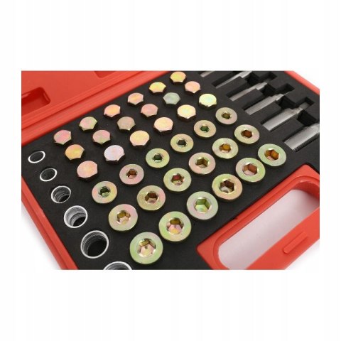 ZESTAW DO NAPRAWY GWINTÓW GWINTU MISY KORKÓW OLEJOWYCH WALIZKA 114 EL