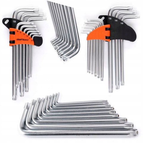 ZESTAW KOLOROWYCH IMBUSÓW TORX 9 EL. KRAFT&DELE KD11933