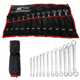 Zestaw Klucze 2 Stronne Oczkowe Odgięte Kraft&Dele 12 Elementów Kraft&Dele