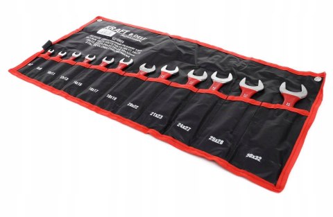 Zestaw Klucze 2 Stronne Płaskie Kraft&Dele 12 Elementów 6-32 mm