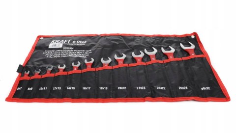 Zestaw Klucze 2 Stronne Płaskie Kraft&Dele 12 Elementów 6-32 mm