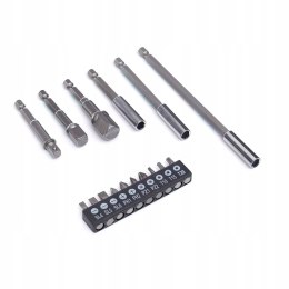 Zestaw Uchwytów Adapterów Bitów Przedłużki 16 Elementów Kraft&Dele