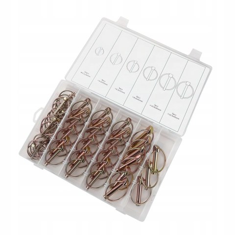 Zestaw Zawleczek z Kółkiem Sprężynowe Maszyn Rolniczych 50 Sztuk Kraft&Dele