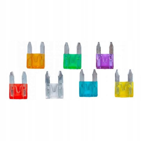 BEZPIECZNIKI SAMOCHODOWE MINI 140 SZTUK 3-30A KD1301