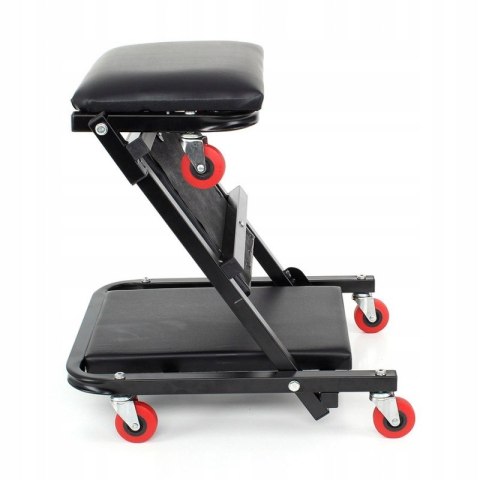 Leżak Warsztatowy Kółka Siedzisko Składane Leżanka 2w1 360° Kraft&Dele