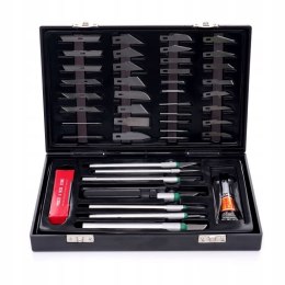 Nożyki modelarskie precyzyjne zestaw 56 elementów