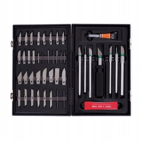 Nożyki modelarskie precyzyjne zestaw 56 elementów