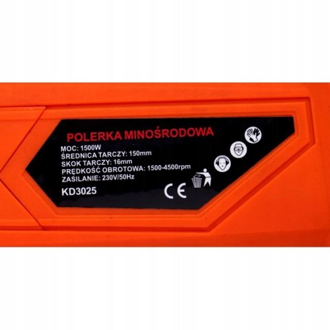 Polerka Mimośrodowa Elektryczna 1500W 230V Kraft&Dele
