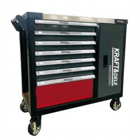 SZAFA NARZĘDZIOWA WÓZEK NARZĘDZIOWY 7 SZUFLAD 299 EL. KLUCZE NASADKI BITY