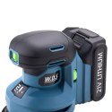 Szlifierka Mimośrodowa Zestaw Bateria 21V Ładowarka 12.000 RPM 125mm W.D.S.