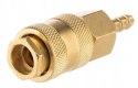 Szybkozłączka Króciec Mosiądz Pneumatyczna 10 mm 1/4" Max 35 bar Kraft&Dele