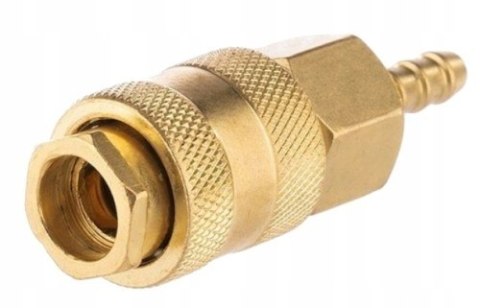 Szybkozłączka Króciec Mosiądz Pneumatyczna 10 mm 1/4" Max 35 bar Kraft&Dele