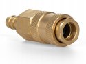 Szybkozłączka Króciec Mosiądz Pneumatyczna 10 mm 1/4" Max 35 bar Kraft&Dele