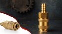 Szybkozłączka Króciec Mosiądz Pneumatyczna 10 mm 1/4" Max 35 bar Kraft&Dele