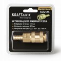 Szybkozłączka Króciec Mosiądz Pneumatyczna 10 mm 1/4" Max 35 bar Kraft&Dele